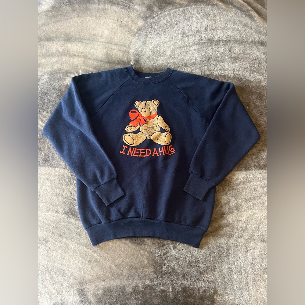 Vintage Fruit of the Loom bear crew